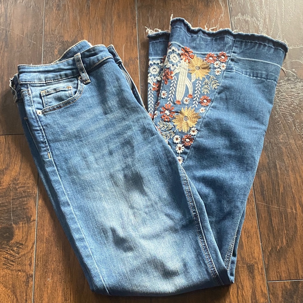 Embroidered Flare Women's Jeans